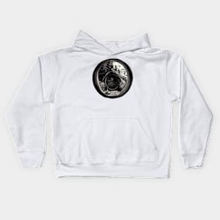 Round Door - Black and White - Fantasy Kids Hoodie